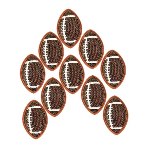 Operitacx 10 Stück Rugby Patches mit Pailletten Bügel und Nähapplikationen für Kleidung Jeans Rucksäcke und Hüte Strapazierfähige und Waschbeständige Aufnäher für Diy Projekte von Operitacx