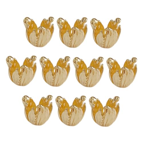 Operitacx 10 Stück Schmuckzubehör Blume Schlüsselanhänger Kappen Kupfer-abstandsperlen Anhänger Für Schmuck Süße Charms Für Die Schmuckherstellung Anhänger Für Armbänder Golden Legierung Operitacx 10 Stück Schmuckzubehör Blume Schlüsselanhänger Kappen Kupfer-abstandsperlen Anhänger Für Schmuck Süße Charms Für Die Schmuckherstellung Anhänger Für Armbänder Golden Legierung von Operitacx