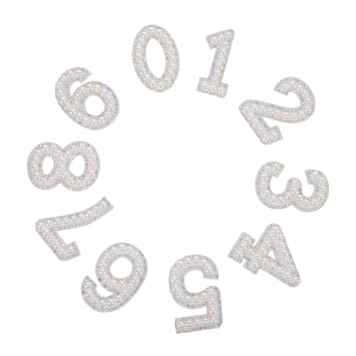 Operitacx 10 Stück Strass Patch mit Kunstperlen Bügelbilder für Nummern Glitzernde Applikationen für Kleidung Diy Bastelprojekte und Kreative Designs Operitacx 10 Stück Strass Patch mit Kunstperlen Bügelbilder für Nummern Glitzernde Applikationen für Kleidung Diy Bastelprojekte und Kreative Designs von Operitacx