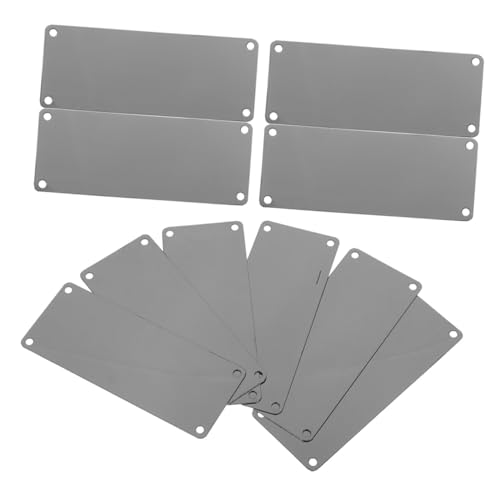 Operitacx 10 Stück Teiliges Edelstahl Blanko Metallschilder mit Löchern Rostfrei Stark Gravurfertig für Hotel Namensschild DIY Metallplakette Vielseitig für Büro und Tür Operitacx 10 Stück Teiliges Edelstahl Blanko Metallschilder mit Löchern Rostfrei Stark Gravurfertig für Hotel Namensschild DIY Metallplakette Vielseitig für Büro und Tür von Operitacx