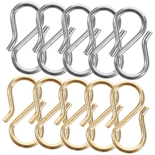 Operitacx 10 Stück Teiliges Edelstahl S haken Schmuckverschluss Rostfrei Kratzfest Langlebig für DIY Armband Kettenverbinder Leicht Einfach zu Ersetzen Vielseitig für Handwerksprojekte Operitacx 10 Stück Teiliges Edelstahl S haken Schmuckverschluss Rostfrei Kratzfest Langlebig für DIY Armband Kettenverbinder Leicht Einfach zu Ersetzen Vielseitig für Handwerksprojekte von Operitacx