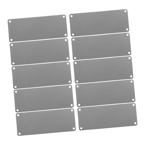 Operitacx 10 Stück Teiliges Edelstahl mit Löchern Rostfreie Metallschilder für DIY Gravur Vielseitige Blanke Türschilder für Haus Büro und Industrie Operitacx 10 Stück Teiliges Edelstahl mit Löchern Rostfreie Metallschilder für DIY Gravur Vielseitige Blanke Türschilder für Haus Büro und Industrie von Operitacx