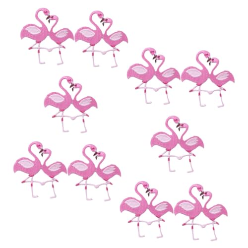 Operitacx 10 Stück Teiliges Flamingo Aufnäher Bestickte Patches für Jacken Hüte Taschen zum Aufnähen oder Reparieren Farbenfrohe Applikationen für Kleidung Einfache DIY Verzierung Operitacx 10 Stück Teiliges Flamingo Aufnäher Bestickte Patches für Jacken Hüte Taschen zum Aufnähen oder Reparieren Farbenfrohe Applikationen für Kleidung Einfache DIY Verzierung von Operitacx