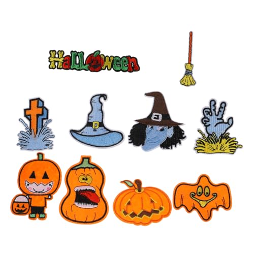 Operitacx 10 Stück Teiliges Halloween Bestickte Aufnäher mit Kürbis und zum Aufbügeln Kleidung Jeans Hüte Robuste Applikationen für Kostüm und Diy Halloween Dekoration Operitacx 10 Stück Teiliges Halloween Bestickte Aufnäher mit Kürbis und zum Aufbügeln Kleidung Jeans Hüte Robuste Applikationen für Kostüm und Diy Halloween Dekoration von Operitacx