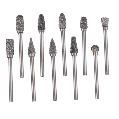 Operitacx 10 Stück Teiliges Hartmetall Frässtifte Doppelschnitt Hochleistungs Wolframkarbid Rotary Burrs für Metallentgraten Holzgravur Polieren Kompatibel mit Drehwerkzeugen und Operitacx 10 Stück Teiliges Hartmetall Frässtifte Doppelschnitt Hochleistungs Wolframkarbid Rotary Burrs für Metallentgraten Holzgravur Polieren Kompatibel mit Drehwerkzeugen und von Operitacx