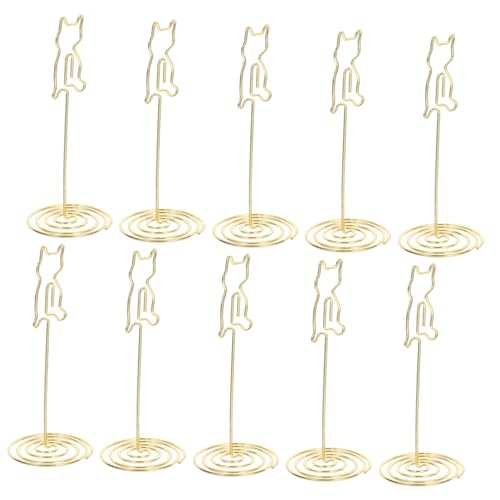 Operitacx 10 Stück Teiliges Metall Memo Clip Halter Multifunktionaler Notizhalter für Schreibtisch Tischkartennummer-ständer Wiederverwendbar für Büro Hochzeit Elegante Namenskarte und Operitacx 10 Stück Teiliges Metall Memo Clip Halter Multifunktionaler Notizhalter für Schreibtisch Tischkartennummer-ständer Wiederverwendbar für Büro Hochzeit Elegante Namenskarte und von Operitacx