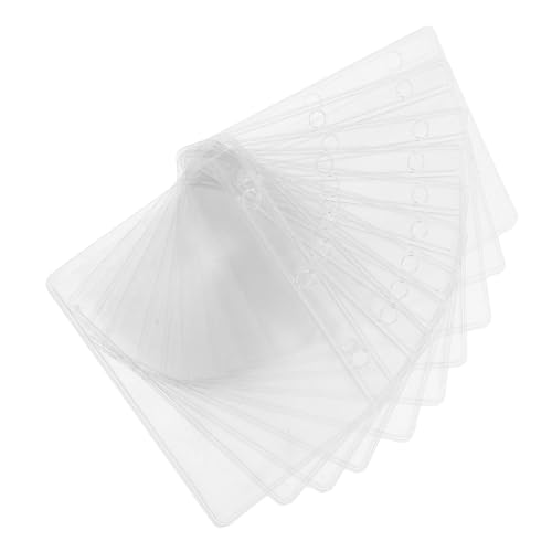 Operitacx 10 Stück Teiliges Mini Binder Taschen für Ringordner Transparente Wiederverwendbare Budget Umschläge Vielseitige Einstecktaschen für Notizen Visitenkarten Leichte Langlebige von Operitacx