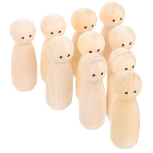 Operitacx 10 Stück Teiliges Naturfarbener Unlackierter Holzsteckfiguren für Kreative DIY bemalung Glatte Oberfläche als Geschenk Wohn Partydekoration Fördert Fantasie und Eltern junge Operitacx 10 Stück Teiliges Naturfarbener Unlackierter Holzsteckfiguren für Kreative DIY bemalung Glatte Oberfläche als Geschenk Wohn Partydekoration Fördert Fantasie und Eltern junge von Operitacx