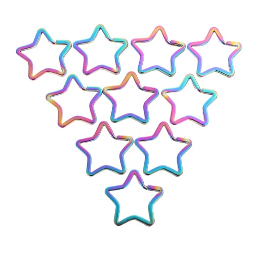 Operitacx 10 Stück Teiliges Pentacle Schlüsselringe aus Hochwertigem Eisen Rostfrei und Langlebig für DIY Schlüsselanhänger Lederarbeiten Haustiergürtel und Praktische Bastelaccessoires Operitacx 10 Stück Teiliges Pentacle Schlüsselringe aus Hochwertigem Eisen Rostfrei und Langlebig für DIY Schlüsselanhänger Lederarbeiten Haustiergürtel und Praktische Bastelaccessoires von Operitacx