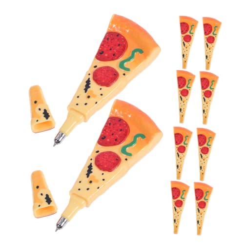 Operitacx 10 Stück Teiliges Pizza kugelschreiber Lustige Lebensmittelechte Schreibwaren Kawaii Food shaped Stifte für Schule und Büro Bunte Tintenstifte für Jugendliche und Erwachsene von Operitacx