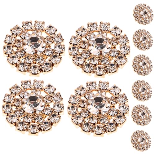 Operitacx 10 Stück Teiliges Runde Strassanhänger aus Legierung Flache Rückseite Dekorative DIY Bastelverzierungen für Brautschmuck Haaraccessoires Hochzeitskopfschmuck Kleidung und Handwerk von Operitacx