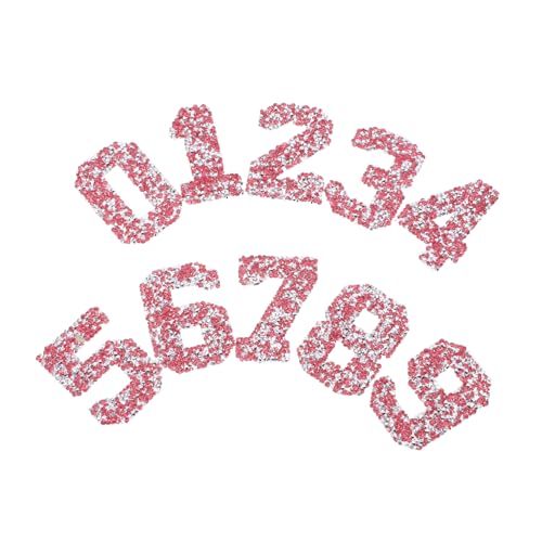 Operitacx 10 Stück Teiliges Strass Zahlen Patch Set Selbstklebende Bügelbare Glitzer Applikationen für Kleidung Taschen Schuhe Elegantes Diy Zubehör für Kreative Modegestaltung von Operitacx