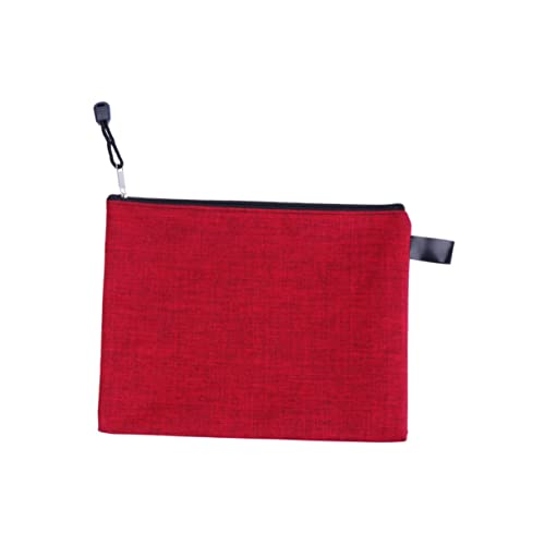 Operitacx 10 Stück Teiliges Wasserdichter Oxford Reißverschlusstaschen Dicke Dokumententaschen für Büro und Aufbewahrung Robuste und Praktische Datei Organizer für Zufällige Farbe von Operitacx