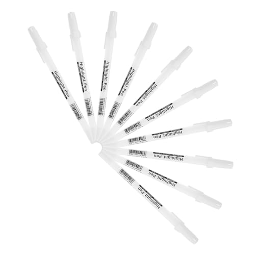 Operitacx 10 Stück Teiliges Weiße Marker Stifte Handgemalte Filzstifte für Schwarze und Dunkle Papiere Leuchtende Highlight liner mit Glatter Schreibweise für Künstler Zufällige Farbe Operitacx 10 Stück Teiliges Weiße Marker Stifte Handgemalte Filzstifte für Schwarze und Dunkle Papiere Leuchtende Highlight liner mit Glatter Schreibweise für Künstler Zufällige Farbe von Operitacx