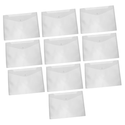 Operitacx 10 Stück Transparent File Folders Kunststoff Dokumentenaufbewahrungstaschen für Büro Leicht Reißfest für Organisation von Wichtigen Unterlagen von Operitacx