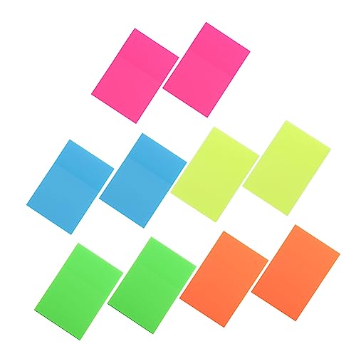 Operitacx 10 Stück Transparente Wiederverwendbare Memo Sticker Selbstklebende Notizzettel Ablösbar Praktisch für Büro und Schule Farbige Indexaufkleber Vielseitig Verwendbar von Operitacx