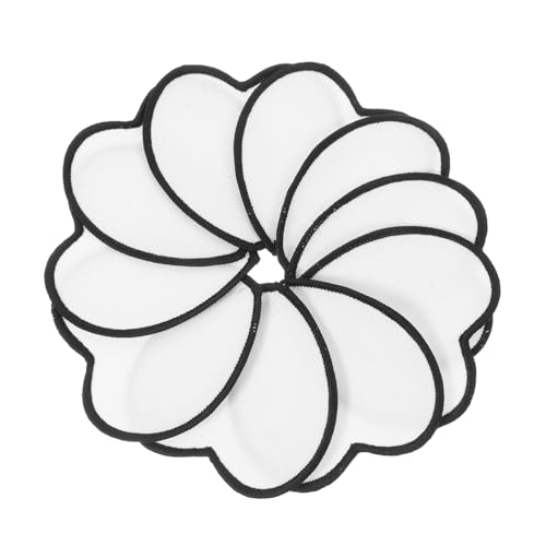 Operitacx 10 Stück Weiße Bügel Patches für Diy Hitzeübertragbare Bestickte Stoffe für Kleidung Hüte und Taschen Kreative Bastelbedarf von Operitacx