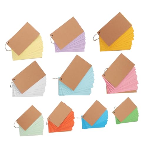 Operitacx 10 Stück Wörter Karteikarten Briefpapier Notizkarten Karteikarten Farbige Karteikarten Lernkarten Für Prüfungen DIY Leere Karteikarten Karteikarten Großpackung von Operitacx