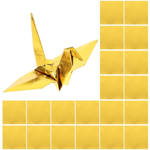 Operitacx 100 Blatt 15 x 15 cm goldenes Origami-Papier, Folienpapier, Kunstkarton, Papier zum Selbermachen, Faltpapier, Scrapbook-Papier, Kunsthandwerksprojekte, Faltpapier, Origami-Kraniche Operitacx 100 Blatt 15 x 15 cm goldenes Origami-Papier, Folienpapier, Kunstkarton, Papier zum Selbermachen, Faltpapier, Scrapbook-Papier, Kunsthandwerksprojekte, Faltpapier, Origami-Kraniche von Operitacx