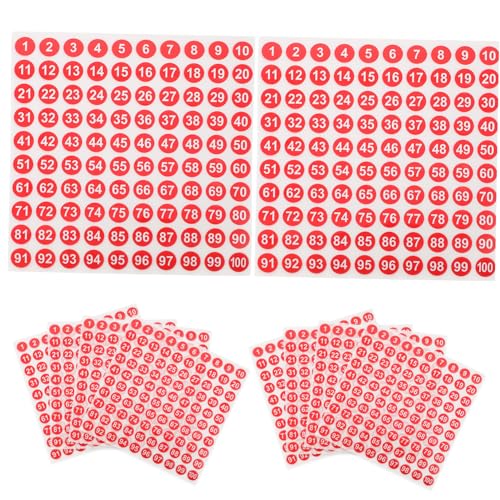 Operitacx 100 Blatt Selbstklebende Wasserdichte Runde Nummernaufkleber Rote Basis Weiße Zahlen Multifunktionale Digitale Etiketten zum Organisieren von Kleidung Fenstern DIY Projekten Operitacx 100 Blatt Selbstklebende Wasserdichte Runde Nummernaufkleber Rote Basis Weiße Zahlen Multifunktionale Digitale Etiketten zum Organisieren von Kleidung Fenstern DIY Projekten von Operitacx