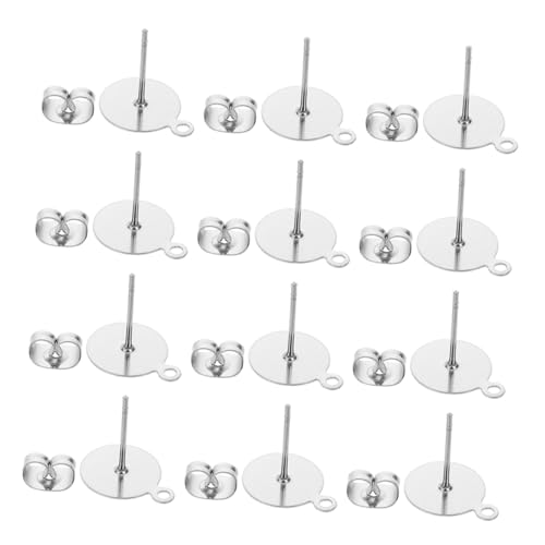 Operitacx 100 Sätze Flachrunde Ohrstecker mit Butterfly Verschlüssen Diy Schmuckzubehör für Ohrringe Stabile Ohrstecker mit Ohrstoppern für Sicheres für Projekte Operitacx 100 Sätze Flachrunde Ohrstecker mit Butterfly Verschlüssen Diy Schmuckzubehör für Ohrringe Stabile Ohrstecker mit Ohrstoppern für Sicheres für Projekte von Operitacx