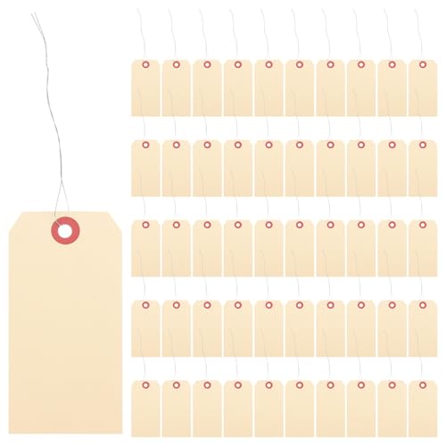 Operitacx 100 Stck Manila Versandetiketten mit Draht Leere Etiketten für Verpackung und Versand Geeignet für Verschiedene Anwendungen Operitacx 100 Stck Manila Versandetiketten mit Draht Leere Etiketten für Verpackung und Versand Geeignet für Verschiedene Anwendungen von Operitacx