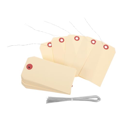Operitacx 100 Stck. Versandanhänger aus Manila mit Stabilen Eisendraht Robuste Verpackungsetiketten Praktische Preisschilder Beschriften Vielseitig für Pakete und Versand Geeignet Operitacx 100 Stck. Versandanhänger aus Manila mit Stabilen Eisendraht Robuste Verpackungsetiketten Praktische Preisschilder Beschriften Vielseitig für Pakete und Versand Geeignet von Operitacx