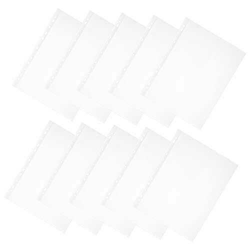 Operitacx 100 Stück Blattschutzfolie für Ordner Wasserdichte und Robuste Transparente Dokumententaschen zur Sicheren Aufbewahrung und Organisation von Dokumenten und Fotos von Operitacx