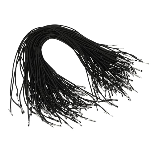 Operitacx 100 Stück Elastische Kordeln mit Metallhaken Gummiband für Masken Hüte Hosen Schuhe Jacken Schwarz für Bastelprojekte und Buchbindearbeiten Operitacx 100 Stück Elastische Kordeln mit Metallhaken Gummiband für Masken Hüte Hosen Schuhe Jacken Schwarz für Bastelprojekte und Buchbindearbeiten von Operitacx