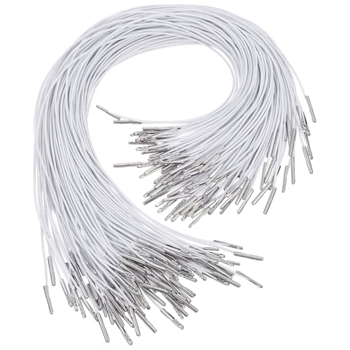 Operitacx 100 Stück Elastische Stachelschnüre Mit Metallenden Stretch-Loop-Band Lanyard-Fadenschnur-Verlängerungsband Für Masken Hüte Bastelarbeiten Partys von Operitacx
