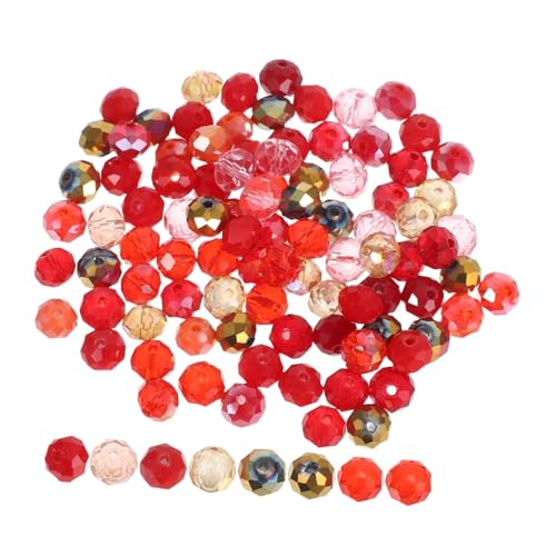 Operitacx 100 Stück Glasperlen für Schmuckherstellung Facettierte Rote DIY Perlen Vielseitig Einsetzbar für Halsketten Armbänder und Charms Langlebig und Glänzend Operitacx 100 Stück Glasperlen für Schmuckherstellung Facettierte Rote DIY Perlen Vielseitig Einsetzbar für Halsketten Armbänder und Charms Langlebig und Glänzend von Operitacx
