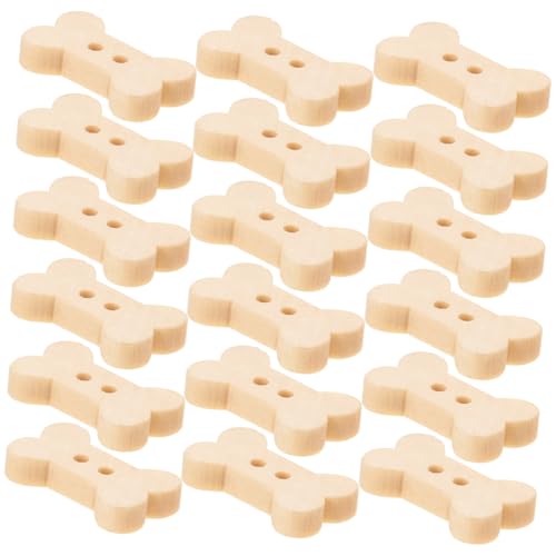 Operitacx 100 Stück Holzknöpfe in Knochenform Leichte DIY Nähknöpfe für Kleidung Pullover Anzüge und Bastelprojekte Handgefertigte Knöpfe für Kinderkleidung und Accessoires von Operitacx