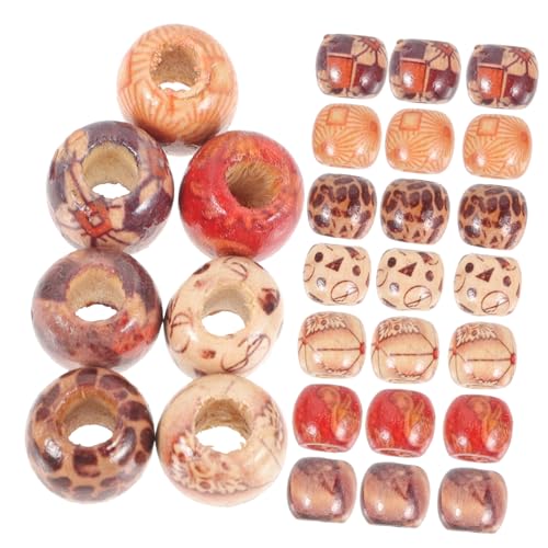 Operitacx 100 Stück Holzperlen für Haare Dreadlock Schmuck Natürliche Haar Accessoires für Zöpfe Bunte DIY Bastelperlen für Braids und Schmuckgestaltung Operitacx 100 Stück Holzperlen für Haare Dreadlock Schmuck Natürliche Haar Accessoires für Zöpfe Bunte DIY Bastelperlen für Braids und Schmuckgestaltung von Operitacx