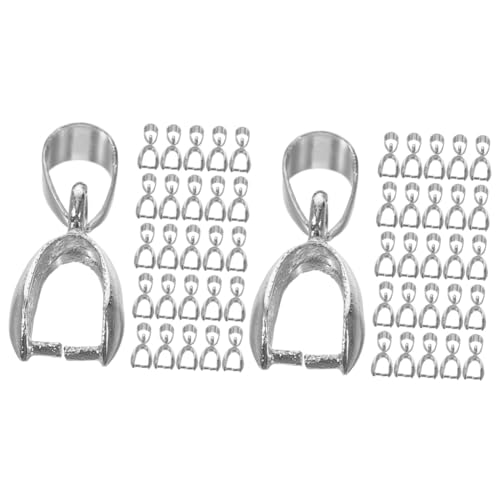 Operitacx 100 Stück Klemmbügel Für Die Schmuckherstellung Silberhalsketten Anhänger Verschlussverbinder Silberklemmclipbügel Silber-Choker-Halskette Metallverschlüsse Operitacx 100 Stück Klemmbügel Für Die Schmuckherstellung Silberhalsketten Anhänger Verschlussverbinder Silberklemmclipbügel Silber-Choker-Halskette Metallverschlüsse von Operitacx