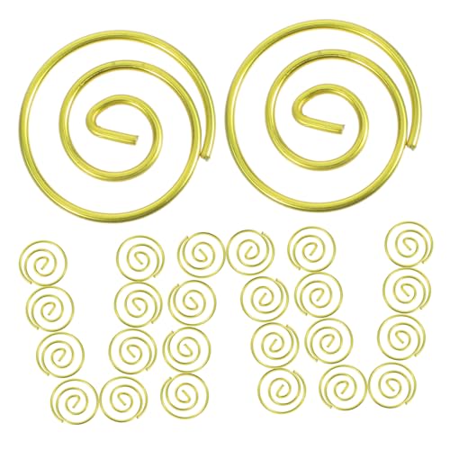 Operitacx 100 Stück Metall Runde Büroklammern aus Draht Kleine Spiral-lesezeichen Vielseitige Dokumenten-clips für Papier Aktenorganisation im Büro und Zuhause von Operitacx