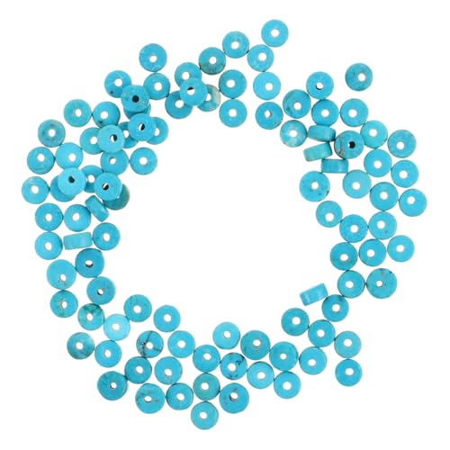 Operitacx 100 Stück Natur Türkis Spacer Perlen Runde Flache Edelstein Disc Steine für Diy Schmuck Armbänder und Ohrringe für Schmuckherstellung Operitacx 100 Stück Natur Türkis Spacer Perlen Runde Flache Edelstein Disc Steine für Diy Schmuck Armbänder und Ohrringe für Schmuckherstellung von Operitacx