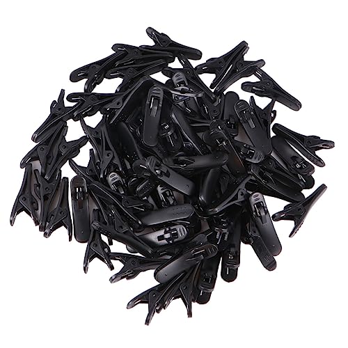 Operitacx 100 Stück Ohrhörerkabel Klemmen aus Robustem Kunststoff Alligator Clips zur Kabelorganisation Schwarz für Kopfhörer Headsets Praktischer Kabelhalter zum Befestigen an Kleidung von Operitacx