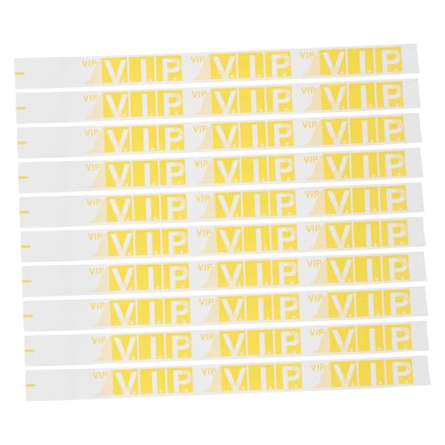 Operitacx 100 Stück Party-Armband VIP-Event-Armbänder Armband für Ereignisse Konzertarmbänder VIP -Handgelenkbänder für die Veranstaltung Armbänder synthetisches Papier Gelb Operitacx 100 Stück Party-Armband VIP-Event-Armbänder Armband für Ereignisse Konzertarmbänder VIP -Handgelenkbänder für die Veranstaltung Armbänder synthetisches Papier Gelb von Operitacx