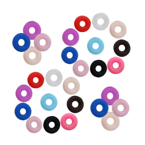 Operitacx 100 Stück Stopper Ringe aus Rutschfestem Gummi für Armbänder und Schmuckherstellung Langlebige DIY Zubehör Ringe in Farben als Rutsch Perlen für Schmuck und Bastelprojekte von Operitacx