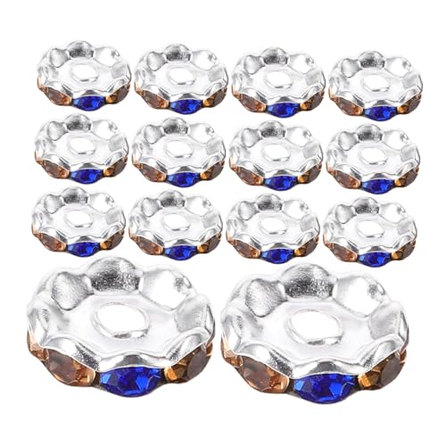 Operitacx 100 Stück Strass Abstandshalter Perlen Kristall für Diy Schmuckherstellung Armbänder Hochwertige und Metallperlen für Kreative Designs von Operitacx