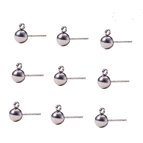 Operitacx 100 Stück Teiliges DIY Ohrstecker Rundkugel mit Ohrstoppern Schmuckzubehör für Ohrdekoration und Kreative Schmuckherstellung Operitacx 100 Stück Teiliges DIY Ohrstecker Rundkugel mit Ohrstoppern Schmuckzubehör für Ohrdekoration und Kreative Schmuckherstellung von Operitacx