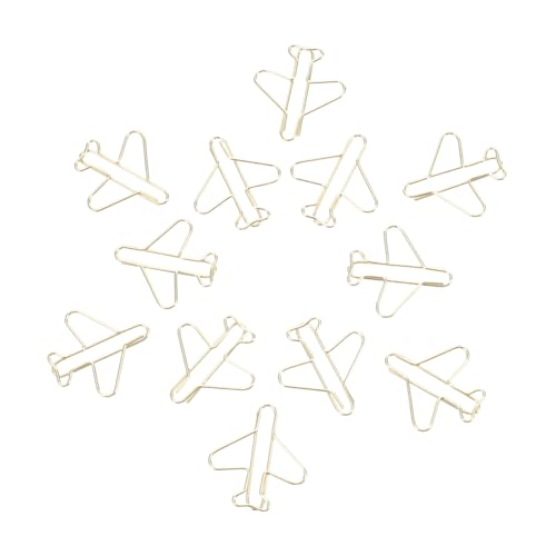Operitacx 100 Stück Teiliges Goldfarbene Büroklammern in Flugzeugform Mini Metall clips für Schule und Büro Lustige Lesezeichen Einzigartige Dokumenten organizer Tragbare Kawaii Operitacx 100 Stück Teiliges Goldfarbene Büroklammern in Flugzeugform Mini Metall clips für Schule und Büro Lustige Lesezeichen Einzigartige Dokumenten organizer Tragbare Kawaii von Operitacx