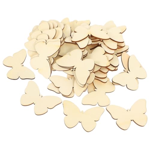 Operitacx 100 Stück Teiliges Holz schmetterlingsrohlinge zum Bemalen Natürliche Unlackierte Holzplättchen DIY basteln Kreative Familienaktivitäten Sichere Naturinspirierte Holzformen für von Operitacx