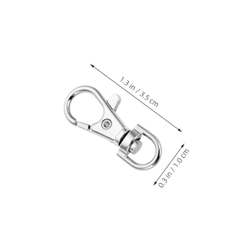Operitacx 100 Stück Teiliges Kleine Karabinerhaken aus Metall mit Drehgelenk Drehbare Lobster Claw Clasps für Schlüsselanhänger Armbänder Taschen DIY Schmuck und Zubehör von Operitacx
