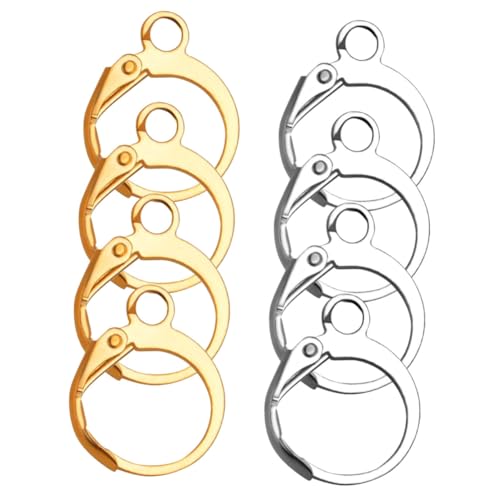Operitacx 100 Stück Teiliges Ohrhaken aus Rostfreiem DIY Ohrring Zubehör Langlebig und Sicher Goldene Silberne Farben für Damen Mädchen zum Selbermachen und Schmuckdesign Operitacx 100 Stück Teiliges Ohrhaken aus Rostfreiem DIY Ohrring Zubehör Langlebig und Sicher Goldene Silberne Farben für Damen Mädchen zum Selbermachen und Schmuckdesign von Operitacx