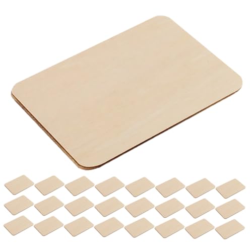 Operitacx 100 Stück Unbehandelte Holzquadrate für Bastelprojekte Leere Holzplatten für Malen und Zeichnen Diy Zubehörteile für Kreative Projekte von Operitacx