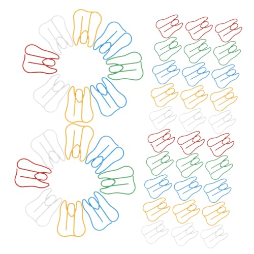 Operitacx 100 Stück Zahnförmige Büroklammern Bunte Paper Clips Mit Charmantem Design Für Aktenorganisation Zuhause Schule Und Scrapbooking von Operitacx