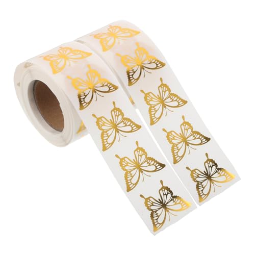 Operitacx 1000 Stück Goldfolie Schmetterling Umschlagsiegel Aufkleber Rolle Selbstklebend für Einladungen Geschenkverpackungen Hochzeit Geburtstag Babyparty Vielseitig Einsetzbar Operitacx 1000 Stück Goldfolie Schmetterling Umschlagsiegel Aufkleber Rolle Selbstklebend für Einladungen Geschenkverpackungen Hochzeit Geburtstag Babyparty Vielseitig Einsetzbar von Operitacx