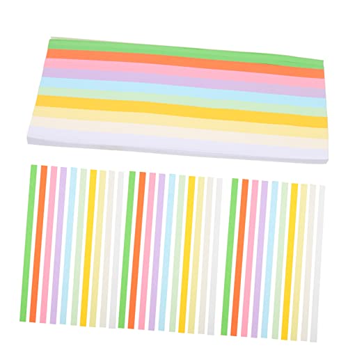 Operitacx 1030 Blatt Dekoratives Origami Papier Farben für Bastelprojekte Vielseitige Sternpapierstreifen für Kreative Papierketten und Dekorationen von Operitacx