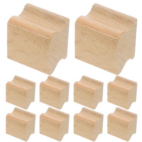 Operitacx 10stücke Holzstempel Blanko Stempel Für Scrapbooking Hand Account Und Einladungen Buchenholz-stempel Für Geschenkanhänger Und Karten von Operitacx